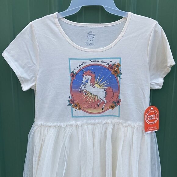 Girls Short Sleeve Comfy Tutu Dress Size XL Plus - Picture 2 of 6